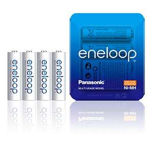 Lot de 4 Piles rechargeables Panasonic Eneloop AA - 1900mAh 2100 cycles