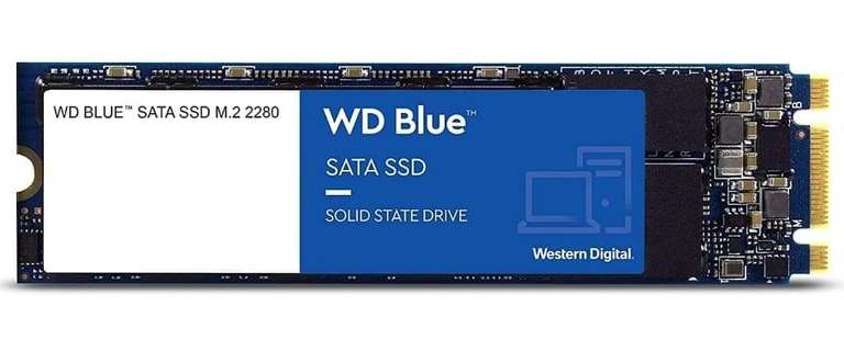 SSD interne M.2 Western Digital WD Blue WDS100T2B0B (TLC 3D, DRAM) - 1 To (Occasion - Comme neuf)