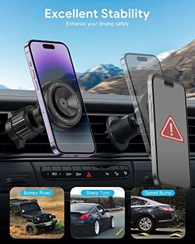 Support téléphone pour voiture Omoton - magnétique + ventouse : 20 x N52,  compatible MagSafe (vendeur tiers) –