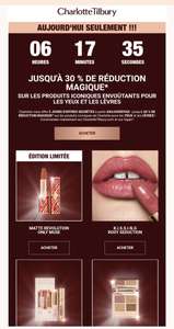 Sélection de produits en promotion - Ex: Rouge à lèvres Rosy Séduction