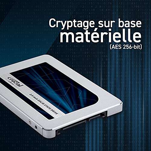 SSD interne 2.5" Crucial MX500 - 500 Go (CT500MX500SSD)