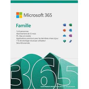 Microsoft Office 365 Famille (Dématérialisé)