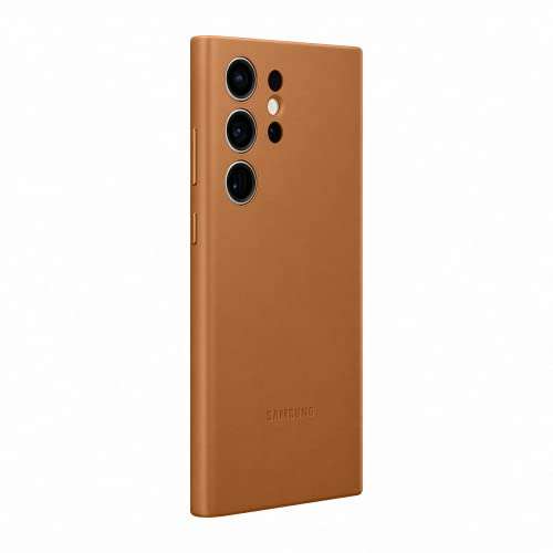 Coque en Cuir Samsung G pour Smartphone S23 - Ultra Camel
