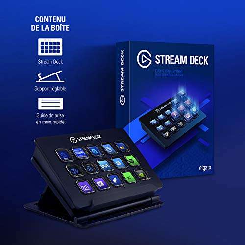 Contrôleur de studio avancé Elgato Stream Deck MK1 – 15 touches macro