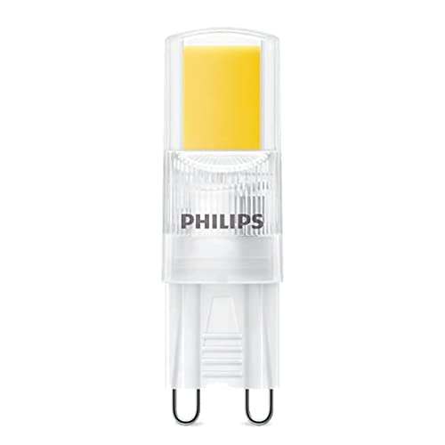 Lot de 2 ampoules Philips LED Capsule G9 - 40W, Blanc Chaud, Verre