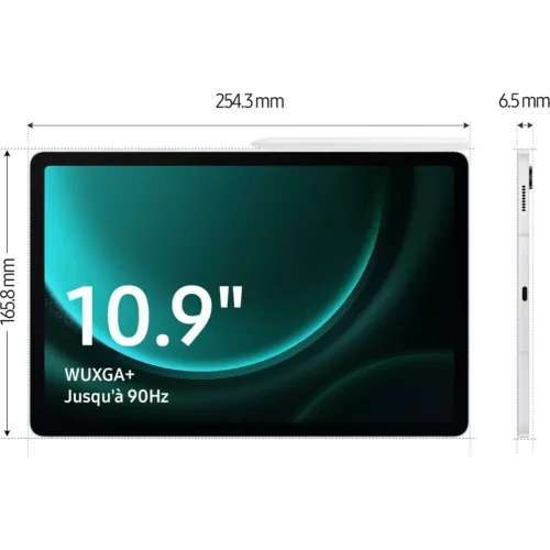Tablette 10.9" Samsung Galaxy Tab S9 FE 128Go - 6Go Menthe (S Pen) + Cover Offerte (Via ODR 100€ + code promo)