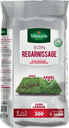 Soins Regarnissage Universel 2-en-1 pour pelouse endommagée Vilmorin 4466316 - Vert, 5 kg