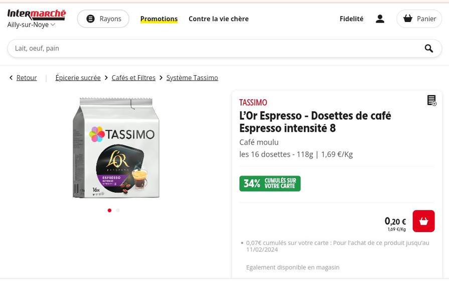 0,60€ sur Tassimo - Tassimo