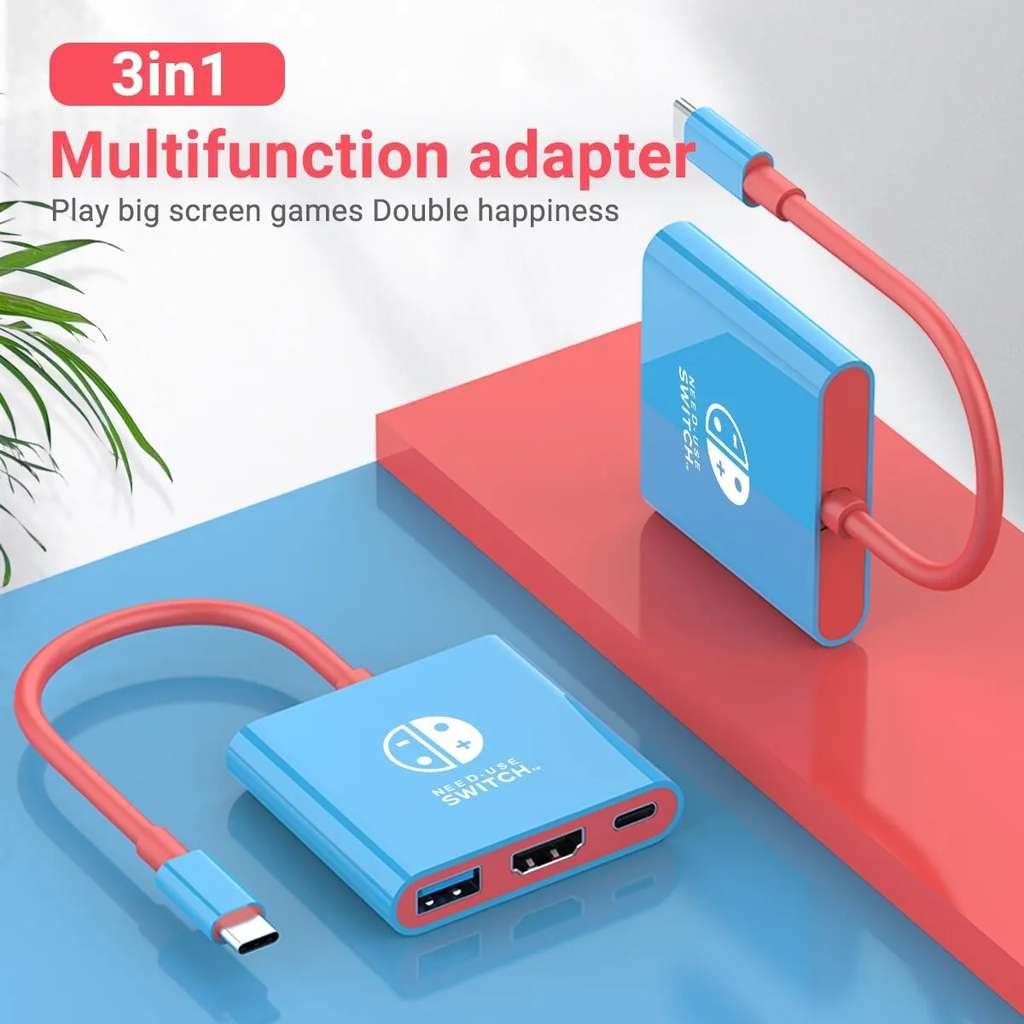 Adaptateur Type-C pour Console Nintendo Switch (HDMI & USB 3.0