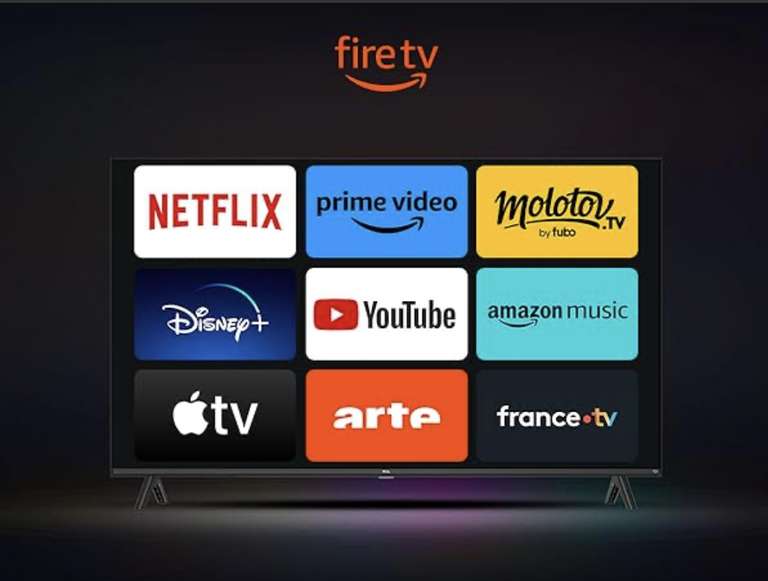 TV Led Full HD 32’’ TCL (32SF540) connectée Fire OS 7, HDR & HLG, Dolby Audio DTS Virtual X / DTS-HD, Sans rebord, Dual-Band WiFi 5