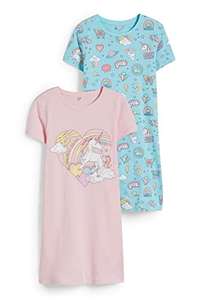 Lot de 2 chemises de Nuit enfants C&A - Plusieurs tailles au choix (Via coupon - Vendeur tiers)