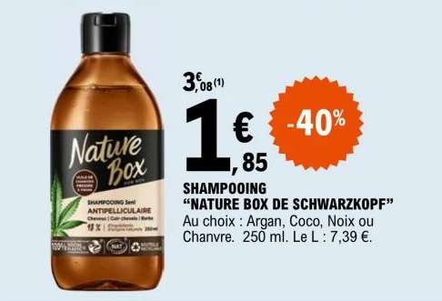 Shampoing Schwarzkopf Nature Box - plusieurs variétés, 250 ml