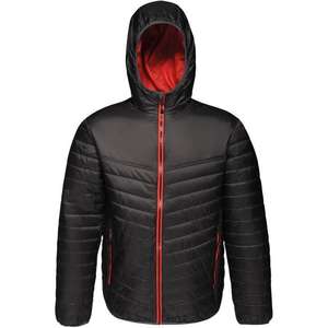 Doudoune Regatta avec capuche, déperlante, isolation thermique warmloft - Noir et rouge - taille L
