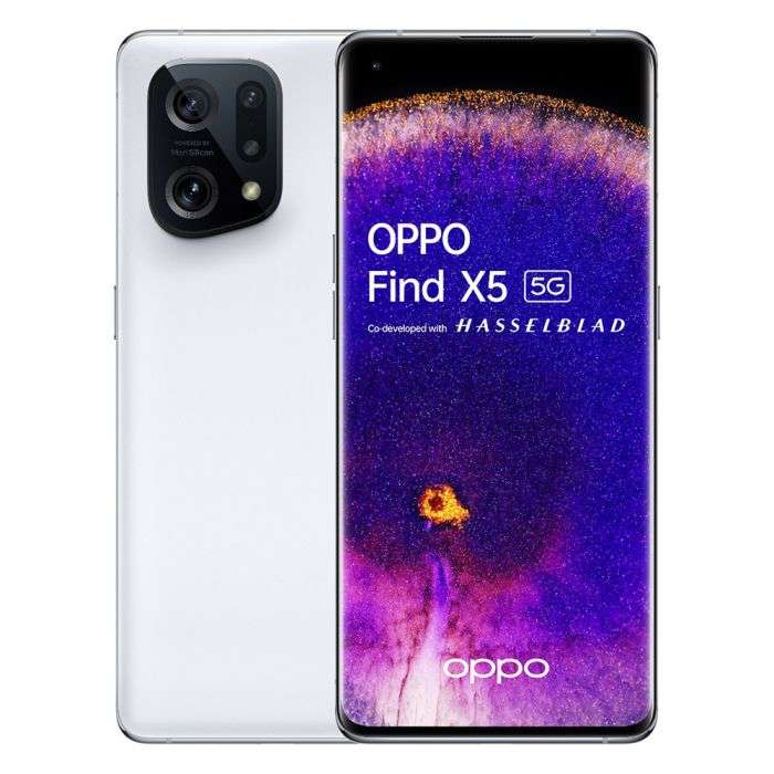Smartphone 6.5" Oppo find x5 - 256 Go, 8 Go, Blanc (tecnosell.com)