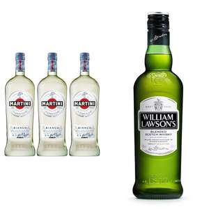 3 Bouteilles de Martini - 3 x 1.5L + 1 Bouteille de Whisky William Lawson's 0.375 L