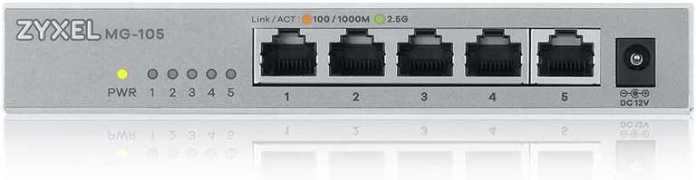 Commutateur switch Non-administrable Zyxel Multi-Gigabit 5 Ports 2.5G MG 105
