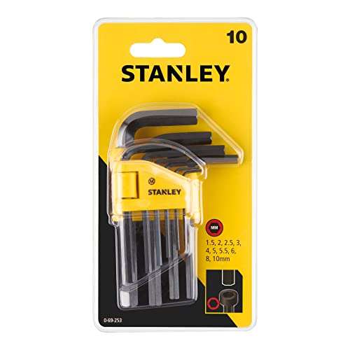 Jeu de 10 clés mâles Stanley - 1,5 à 10 mm