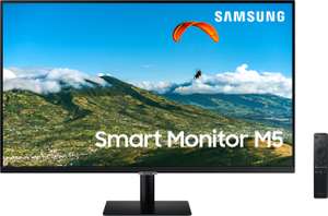 Ecran PC 27" Samsung Smart Monitor M5 (LS27AM500NRXEN) - FHD, Dalle VA, HDR 10, WiFi / Bluetooth, Smart OS Tizen, Télécommande (Via ODR 30€)