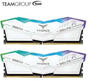 Kit mémoire RAM 32Go DDR5 TeamGroup Delta RGB Blanche ou Noir 2x16Go 6000mhz CL30