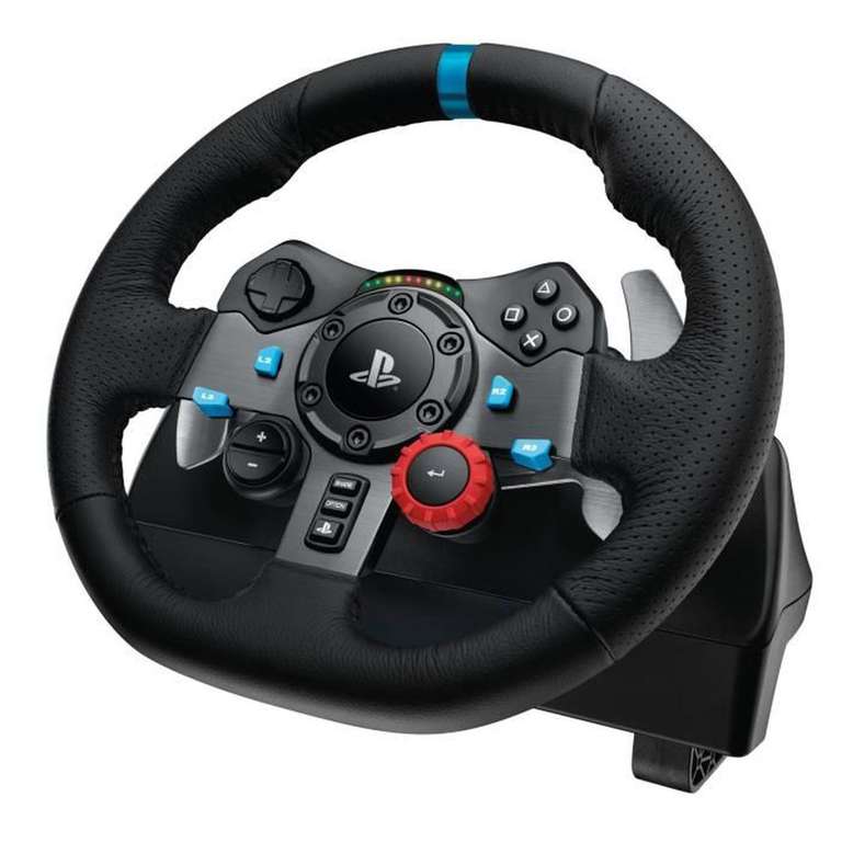 Volant + pédalier de jeux vidéo Logitech G29 (PS3/PS4/PS5) ou G920 (Xbox / PC) Driving Force + Levier de vitesse Driving Force Shifter