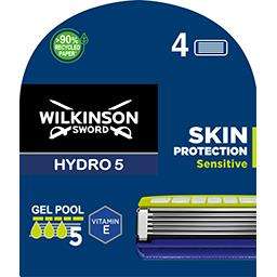 Paquet de 4 lames de rasoir Wilkinson Hydro 5 Skin Protection Sensitive (Retrait magasins participants)