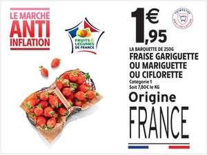 barquette de Fraises gariguettes - 250g, Catégorie 1, Origine France