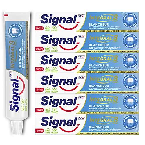 [Prime] Lot de 6 tubes de dentifrice Signal Integral 8 - 75ml