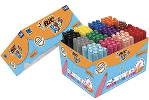 Boite de 144 Feutres de coloriage à pointe large et lavables BIC Kids Visacolor XL (vendeur tiers)