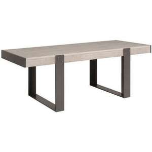 Table à manger Industriel 8 à 10 personnes Loft - Décor chêne et gris - L 224 x l 90 cm (143.99€ via négociation éventuelle)