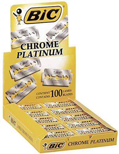 Lames pour rasoir de sûreté Bic Chrome Platinum - 100 lames (Via abonnement sans engagement + coupon)