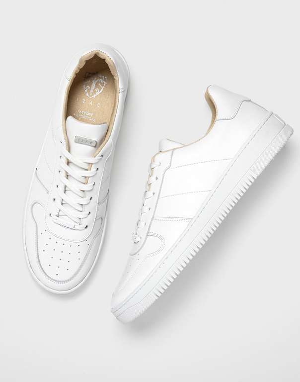 Sneakers pour Homme Eyden - En cuir, bi matière, blanc, tailles 39/40/44 ou 45
