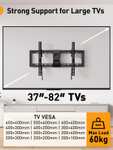 Support Mural TV Inclinable Perlegear pour téléviseurs de 37-82 Pouces (jusqu'à 60 kg) (via coupon, vendeur tiers)