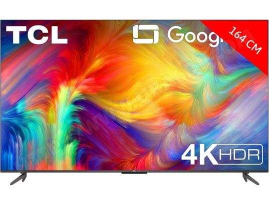 TV 65" TCL 65P731 - 4K HDR, Dolby Atmos, Dolby Vision, 3 x HDMI 2.1, Google TV & assistant (via ODR 100€)