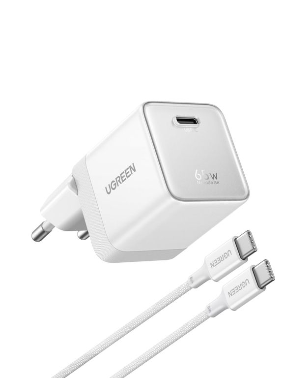 UGREEN Nexode Air 65W Chargeur USB C Rapide GaNInfinity avec Câble (Blanc) — Amazon
