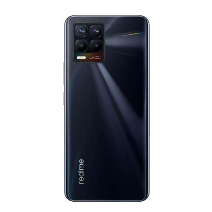 Smartphone 6.4" Realme 8 - Full HD+, RAM 4 Go, 64 Go, 5000 mAh, noir + coque