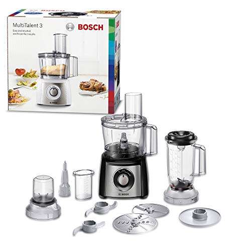 Robot de cuisine multifonction Bosch MultiTalent 3 MCM3501M - 800 W, 2.3 L, Inox Brossé