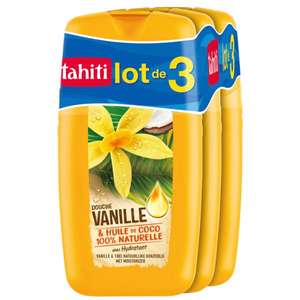 Lot de 3 gel douche Tahiti - Vanille et huile de coco (Via 4.17€ sur la carte)