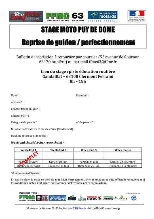 Reprise de guidon/Perfectionnement: Ateliers et Ballades pédagogiques gratuits - Clermont-Ferrand (63)