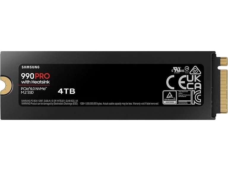 SAMSUNG Disque dur SSD interne 990 PRO 4 TB avec Heatsink pour PS5