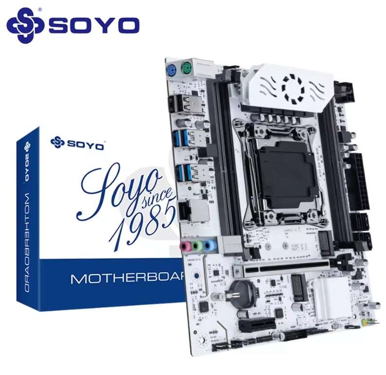 Carte Mère Rétro Soyo SY-D6IBA - Double Socket 1 - Kit Avec 2 CPU, AGP, PCI, ISA, SCSI