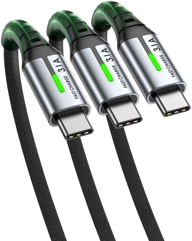 Lot de 3 Câbles USB C Iniu - 3.1A (Via Coupon - Vendeur Tiers)