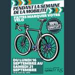 Marquage de vélo contre le vol - Gratuit du 16 au 21 septembre