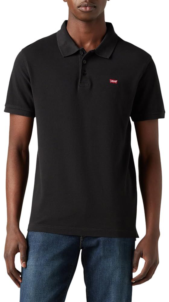 [Prime] Polo homme Levi’s Housemark - 100 % coton piqué, manches courtes, taille M, Noir