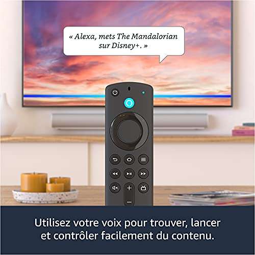 Lecteur multimédia Amazon Fire TV Stick 4K Max - avec télécommande vocale Alexa (WiFi 6, CPU 4-core 1.8 GHz, RAM 2 Go, 8 Go)