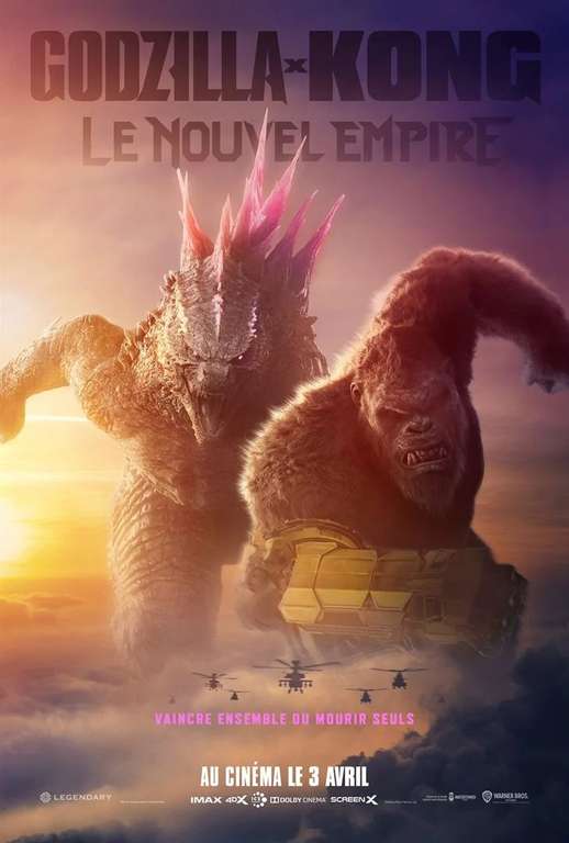 [Habitants]Séances de cinéma gratuites pour les 12/25 ans - La Planète des Singes: Le Nouveau Royaume, Godzilla x Kong - Grande-Synthe (59)