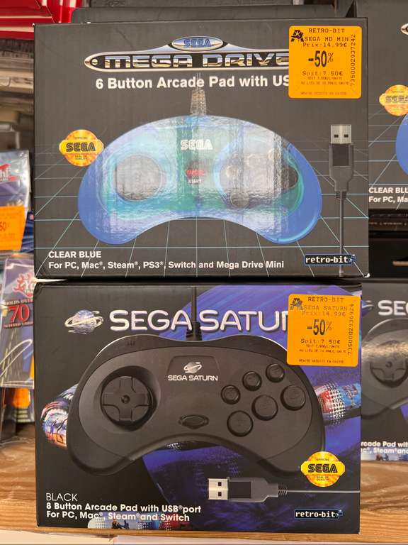 Manette filaire Mega Drive Ou Sega Saturn USB (Saint-Nazaire 44)