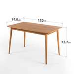 Table à manger en bois massif Zinus Jen - 120×74.9×73.7cm