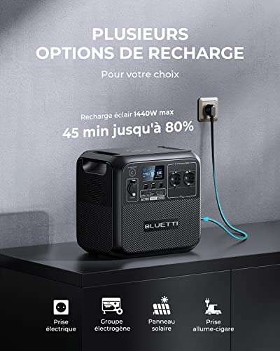 Générateur électrique portable Bluetti AC180 - 1152Wh/1800W (Via coupon - Vendeur Tiers)