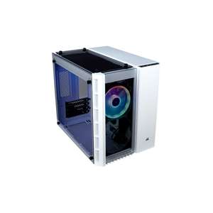 Boitier PC Micro-ATX Corsair Crystal Series 280X - Micro-ATX, RGB, Blanc Neige, Avec fenêtre