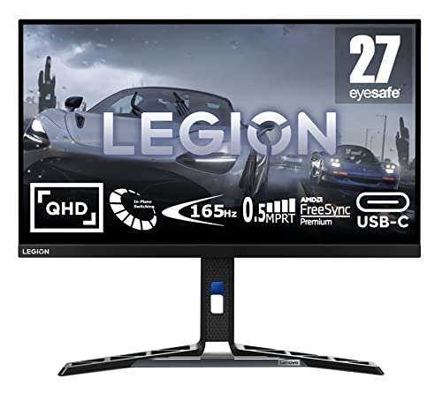 Écran PC 27" Lenovo Légion Y27h-30 - QHD 2K (2560*1440), 0.5ms MPRT, 180Hz, FreeSync Premium, HDR10, USB-C (Vendeur Tiers)